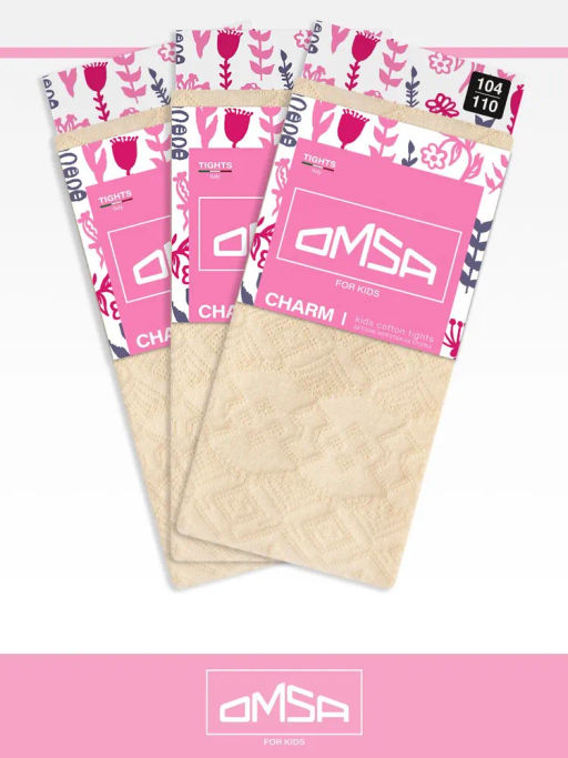 OMSA kids Collant 12A12-2 с жаккардовым рисунком - avorio фото 13