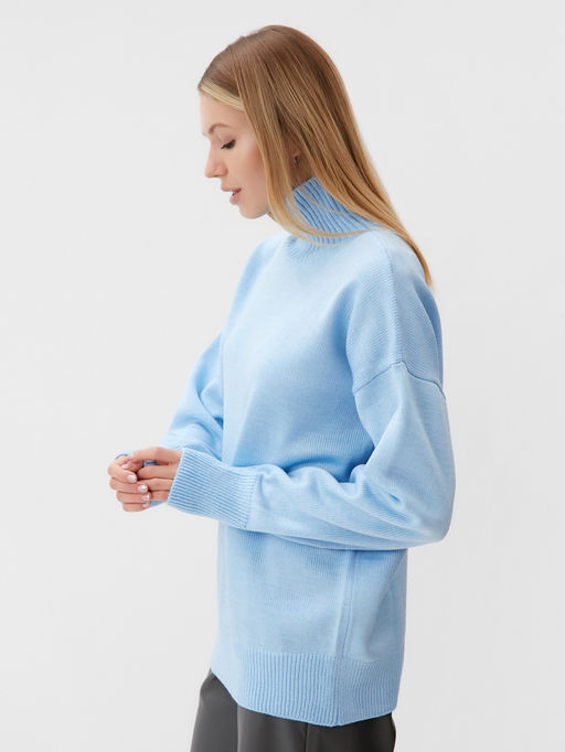 Джемпер женский вязаный MINAKU: Knitwear collection, голубой, размер 50-52