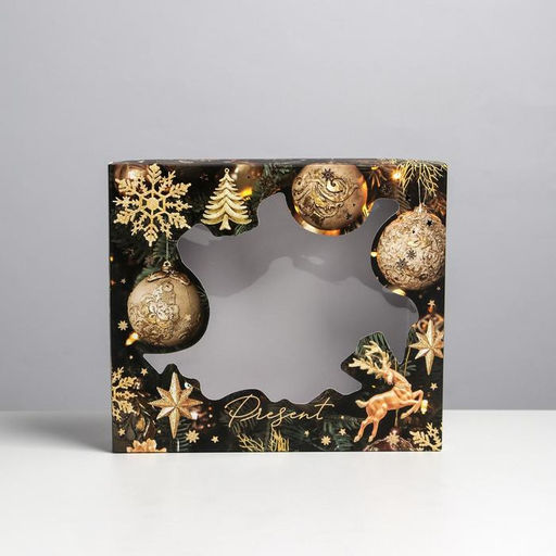 Коробка подарочная Gold, 23.5 20.5 5.5 см - Дарите счастье фото 4