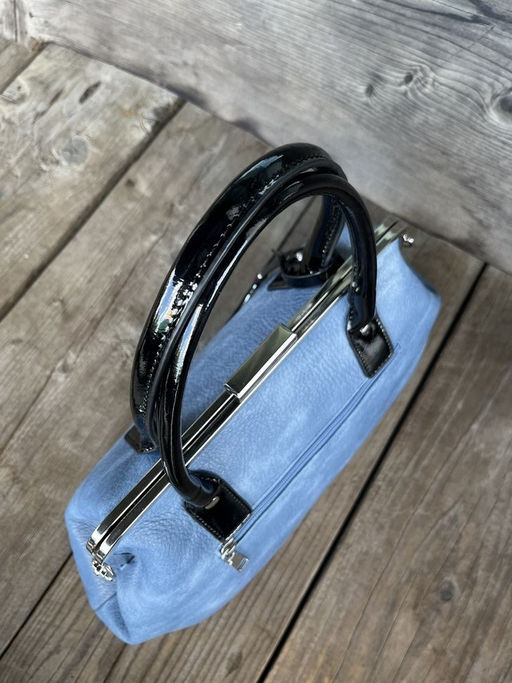 Женская сумка из эко кожи с ручками 0024 Голубой - Cidirro фото 7