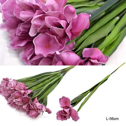 Цветок искусственный Ирис 56 см фиолетовый / JY0640 /уп 36/432/ латекс - Галеонтрейд фото 2