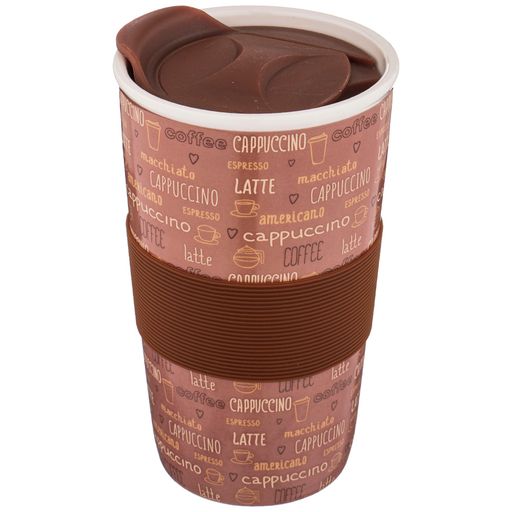 КРУЖКА С СИЛИКОНОВОЙ КРЫШКОЙ КОФЕМАНИЯ 430МЛ - Lefard фото 3