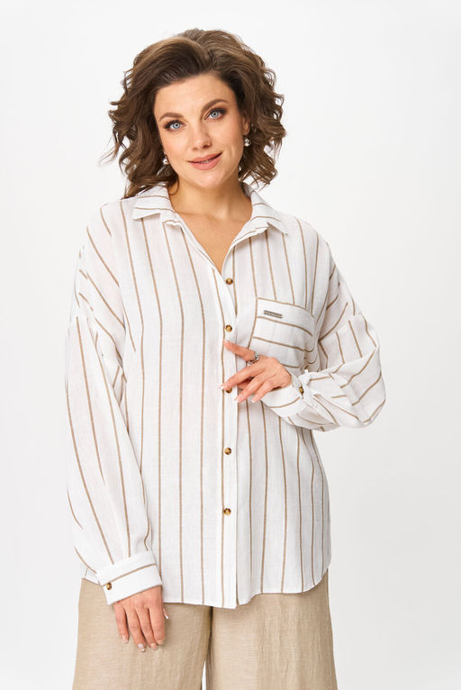 Костюм Michel Chic 1425 бежевый , белый  фото 3