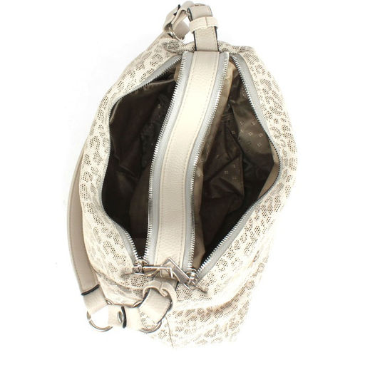 Сумка женская натуральная кожа ADEL-304/3в (отделка ИСК/КОЖА), 2 отд/плеч рем, серый леопард 264689 - Adelia фото 3