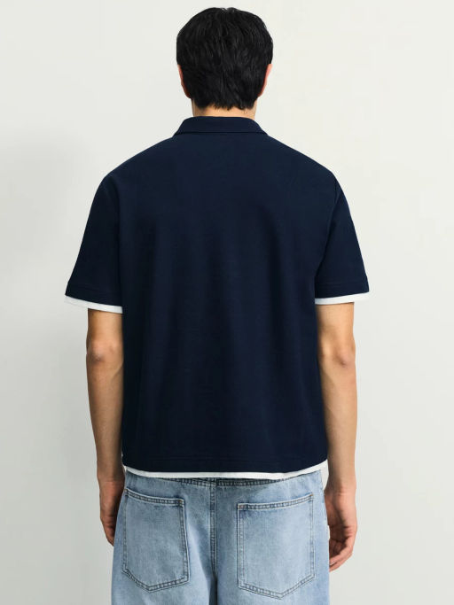 Футболка поло с констрастными вставками / Zarina  фото 4