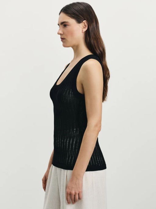 Майка ажурной вязки из вискозы / Zarina  фото 4