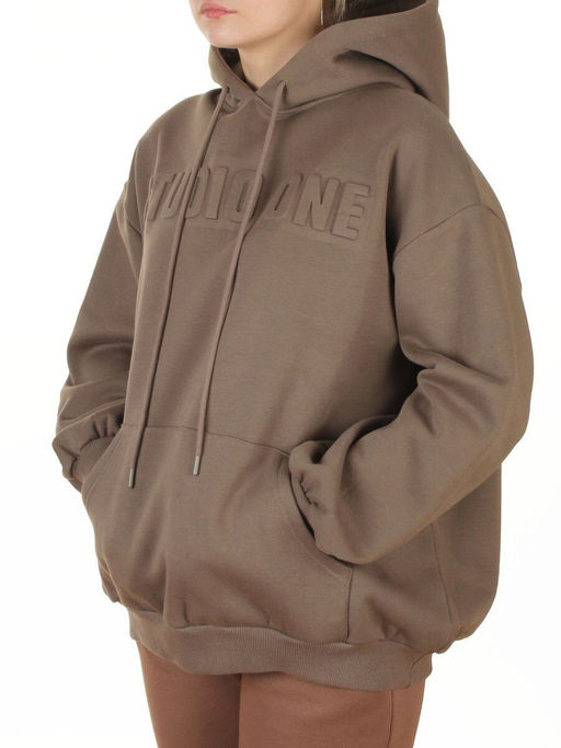 2811 KHAKI Худи унисекс женское (95% хлопок, 5% спандекс)