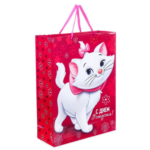 Пакет ламинированный вертикальный, 31 х 40 х 11 см С Днем рождения, чудесная девочка!, Коты аристократы - Disney фото 2