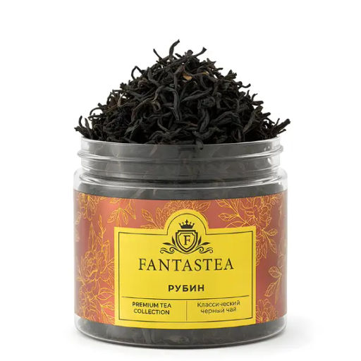 Fantastea Рубин Чай черный индийский (упаковка 12 банок по 50гр) фото 2
