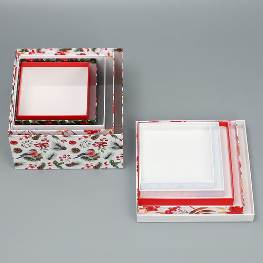 Набор подарочных коробк 5 в 1 С Новым годом!, 14 14 8 22 22 12 см - Дарите счастье фото 21