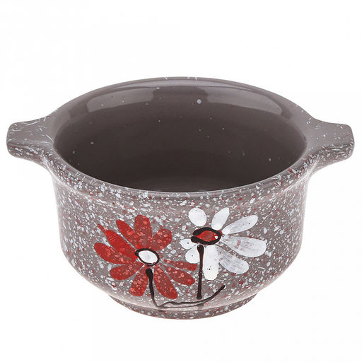 Бульонница керамическая "Буль-буль" 0,5л, д13см, h11,5см, "Дуэт", с крышкой (Россия)