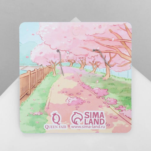 Серьги ассорти Радость ламы, цвет зелёно-розовый в серебре - Queen fair фото 3