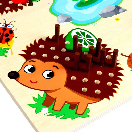 Детская развивающая доска для счёта «Ёжики» 30.5×30.5×1 см