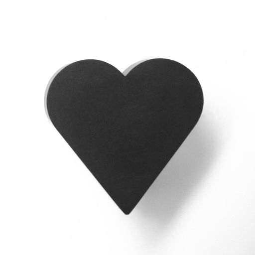 Цена за 2 шт. Ручка-кнопка мебельная CAPPIO HEART, цвет черный