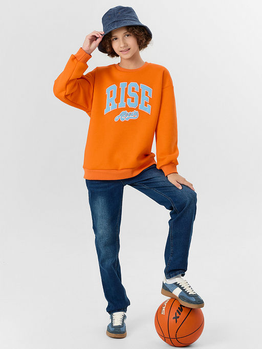 Свитшот для мальчиков оранжевый - Mark formelle фото 5