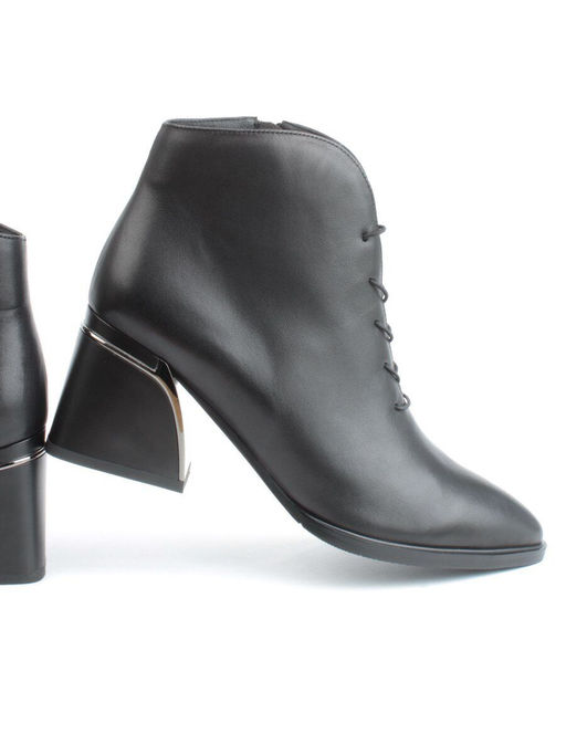 04-Z4229R BLACK Ботильоны демисезонные женские (натуральная кожа, натуральная байка)