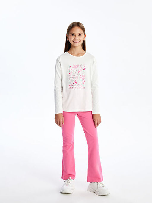 Bisiklet Yaka K?z ?ocuk Ti??rt - Waikiki фото 4