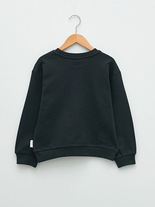 Bisiklet Yaka Emoji Bask?l? Uzun Kollu K?z ?ocuk Sweatshirt - Waikiki фото 2