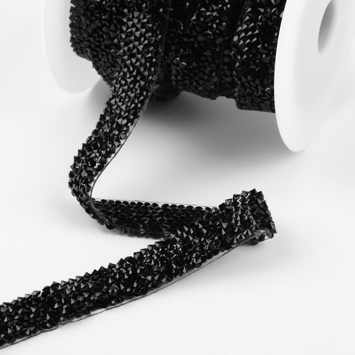 Стразы термоклеевые, 15 мм, 4.5±0.5 м, чёрные