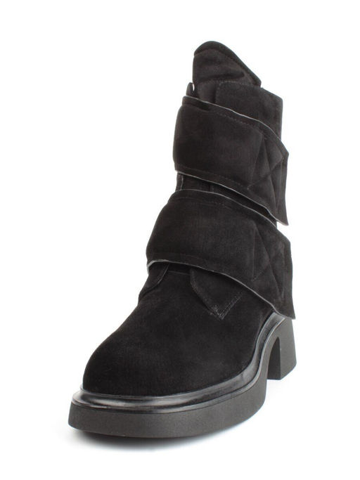 04-M3-HSM711 BLACK Ботинки зимние женские (натуральная замша, натуральный мех)