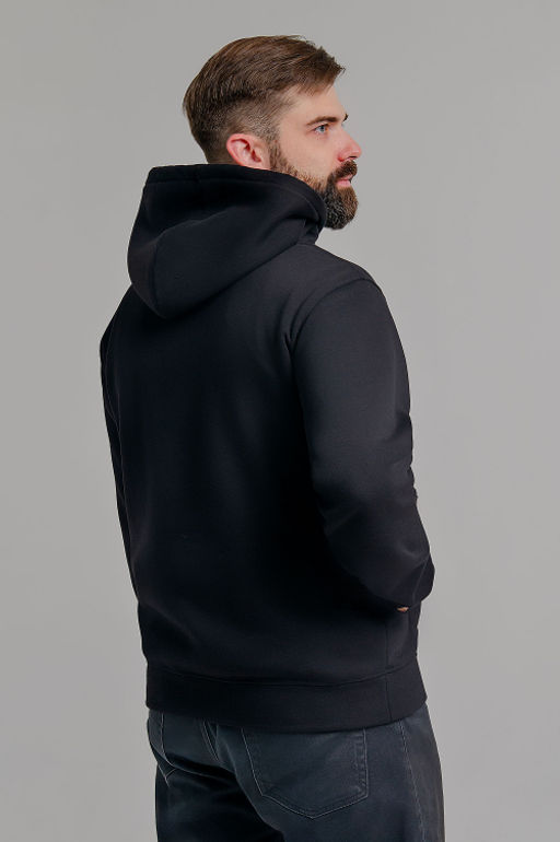 Арт. 69302 Толстовка мужская с начесом 48-58 Цвет:черный