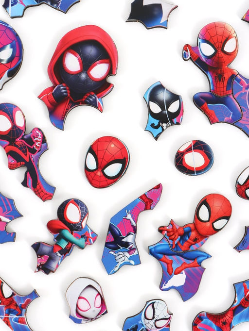 Фигурный деревянный пазл «Красный герой»