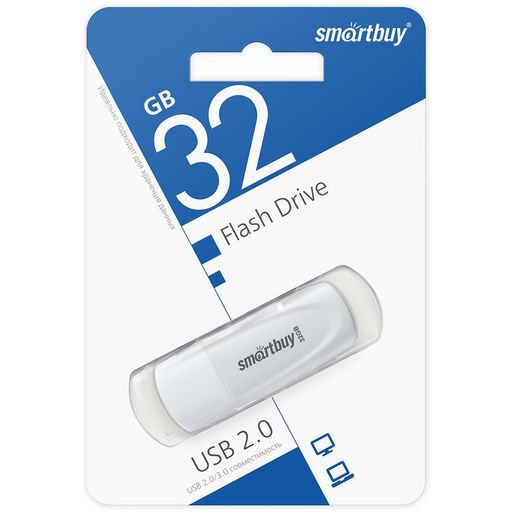 Флеш-накопитель 32Гб "Smartbuy Scout" White
