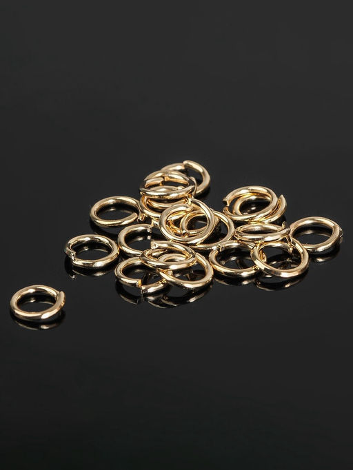 Кольцо соединительное 0.8?6 мм (набор 50 г,  570 шт.) СМ-976, цвет золото