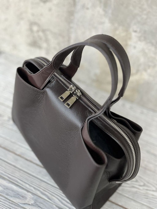 Женская кожаная сумка тоут 3120 Кофе - Sergio valentini фото 4