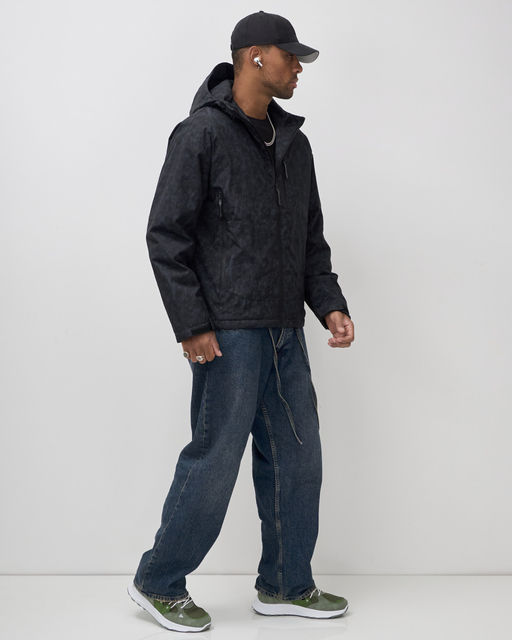 Куртка спортивная мужская весна осень черного цвета 25470Ch - Mtforce фото 4