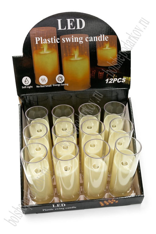 Набор свечей светодиодных на батарейках 15*5 см (12 шт) SF-7552, №6