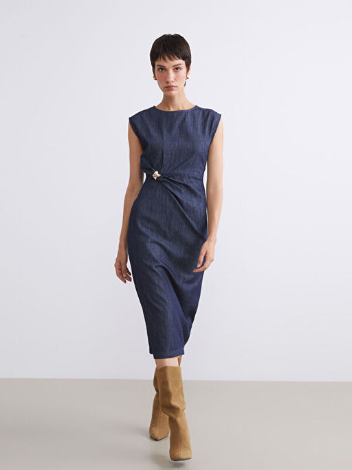 Metal Aplikeli B?zg?l? Jean Elbise