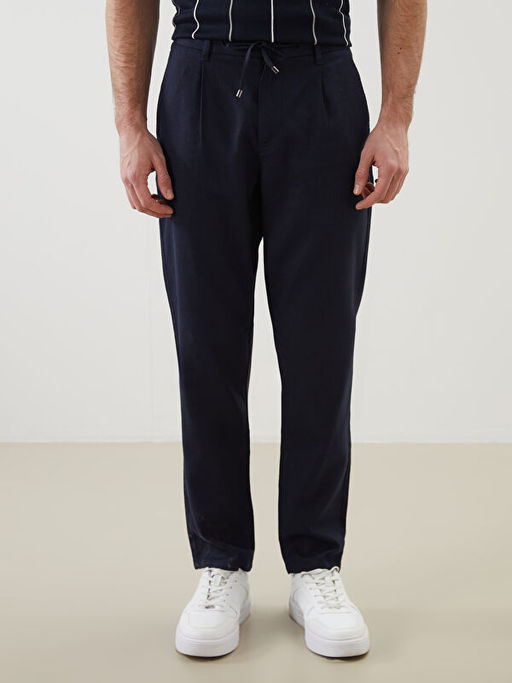 Брюки мужские Slim Fit с примесью льна