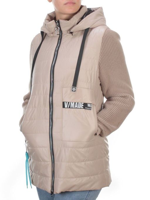 8255 BEIGE Куртка демисезонная женская BAOFANI (100 гр. синтепон) - Фабричный китай фото 3