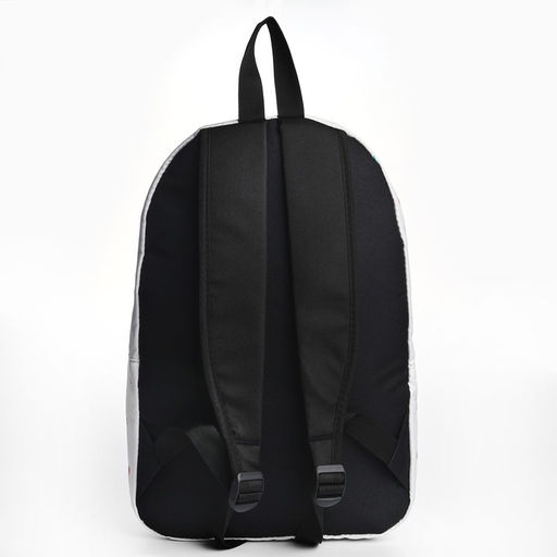 Рюкзак школьный текстильный Цветы, 42?14?28 см, белый - Nazamok фото 5