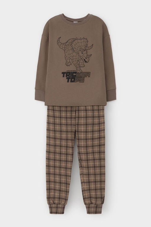 К 1567/сосновая кора,праздничная клетка пижама дет - Crockid фото 2