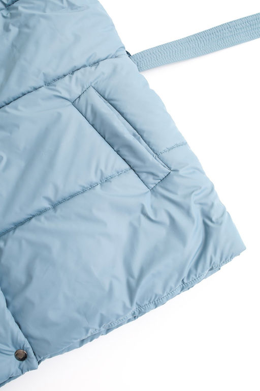 Жилет со стойкой oversize эвкалипт