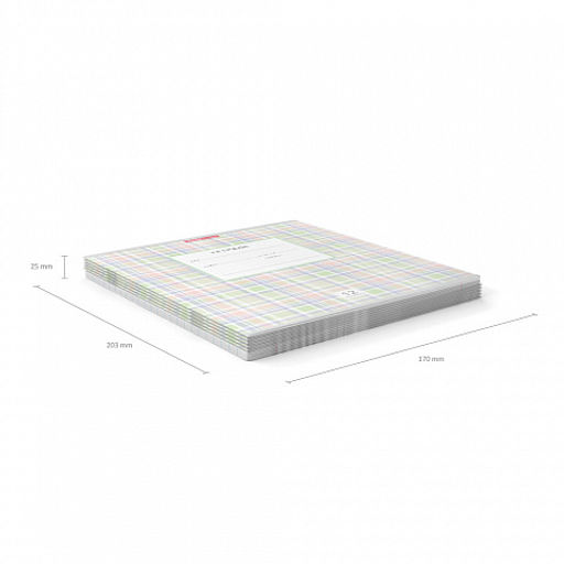 Цена за 280 шт. Тетрадь школьная ученическая ErichKrause Optima Новая шотландка ассорти, 12 листов, линейка (в плёнке по 10 шт.) фото 11