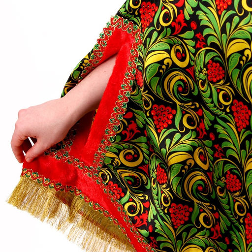 Карнавальный костюм Народные гуляния. Рябиновые гроздья: накидка, кокошник, юбка, р-р 52-58 - Страна карнавалия фото 5