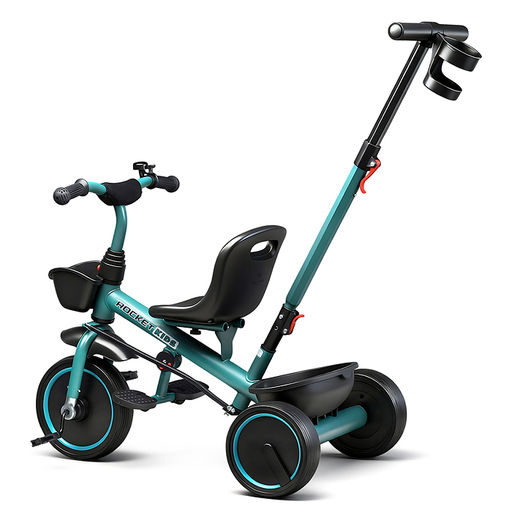 Велосипед трехколесный Rocket 107NEW, колеса резиновые10"/8", цвет зеленый