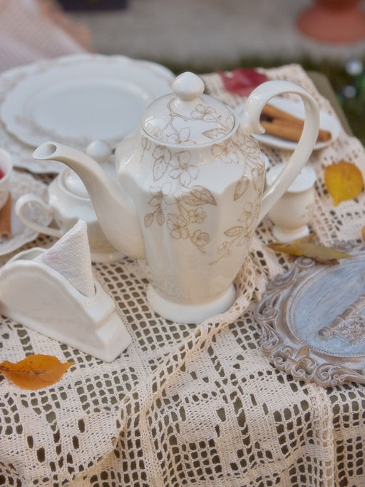 Заварочный чайник SL Home «Аманде», 1.5 л, 27.5×14×24 см, фарфор, белый