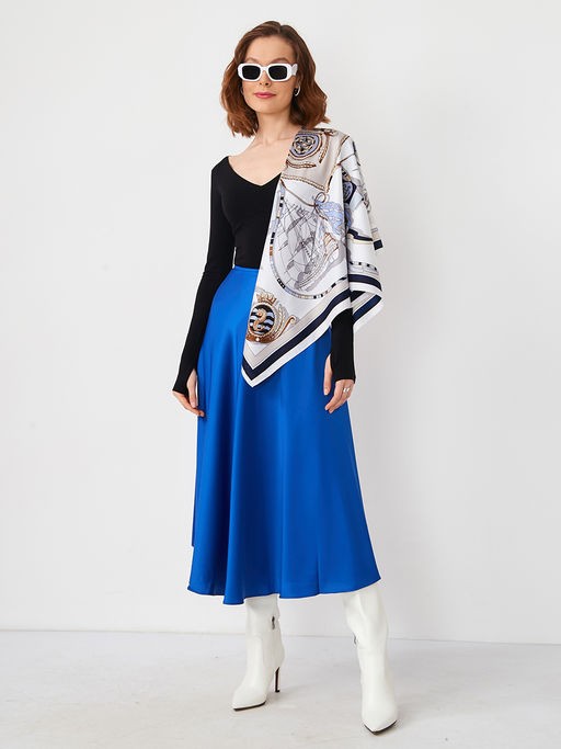 Большой, мягкий, тонкий и очень нежный двусторонний платок с рисунком. - Tantino фото 2