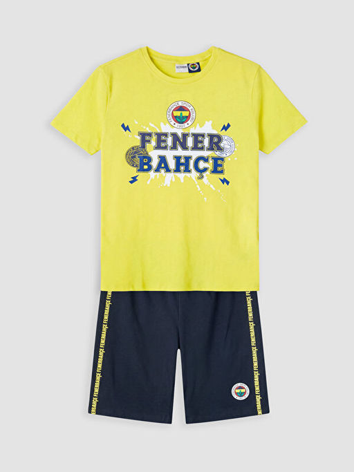 Fenerbah?e Bask?l? Erkek ?ocuk ?ortlu Pijama Tak?m?