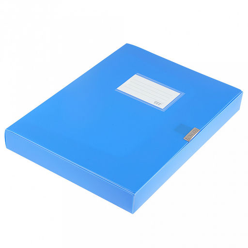 Папка-органайзер (короб) Архивная А4 23,4х31,7х3,5см, пластик, на липучке, цвет голубой (Китай) - Домашняя Мода фото 3