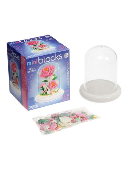 UNICON Конструктор Mini Blocks Розы 158 деталей, свет