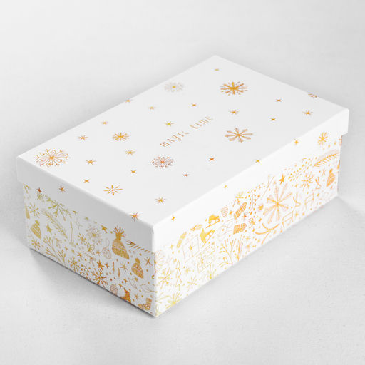 Набор новогодних подарочных коробок 10 в 1 «Золотой», 12 х 7 х 4‒32.5 х 20 х 12.5 см, Новый год