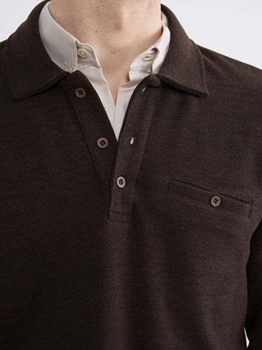 Polo Yaka Erkek Sweatshirt