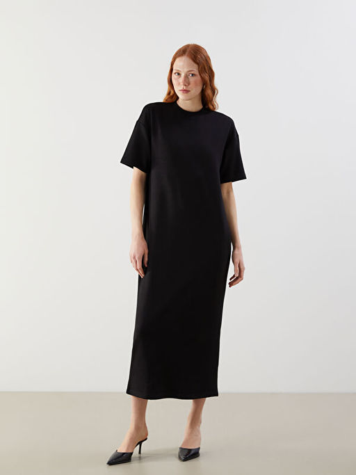 Bisiklet Yaka Elbise