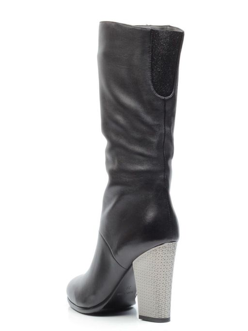 04-YF189-010M BLACK Полусапоги зимние женские (натуральная кожа, натуральный мех (еврозима)) - Фабричный китай фото 7