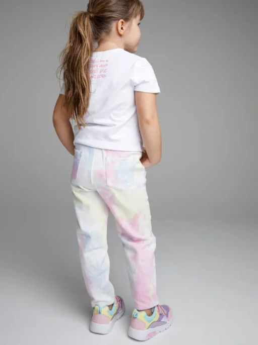 PlayToday / Брюки текстильные джинсовые для девочек  фото 4